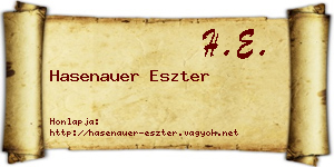 Hasenauer Eszter névjegykártya